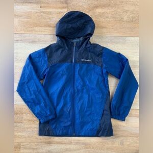 Columbia Kids Blue Winbreaker Rain Shell Light Jacket szM(10/12)